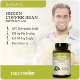 Naturewise Green Coffee Bean Extract 800 800 Mg 60 Vegetarian Capsules